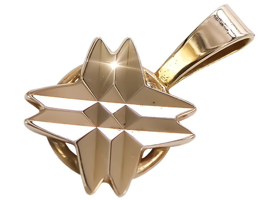 Vintage Star Pendant in 14K Rose Gold (vpn093) — full view of the piece