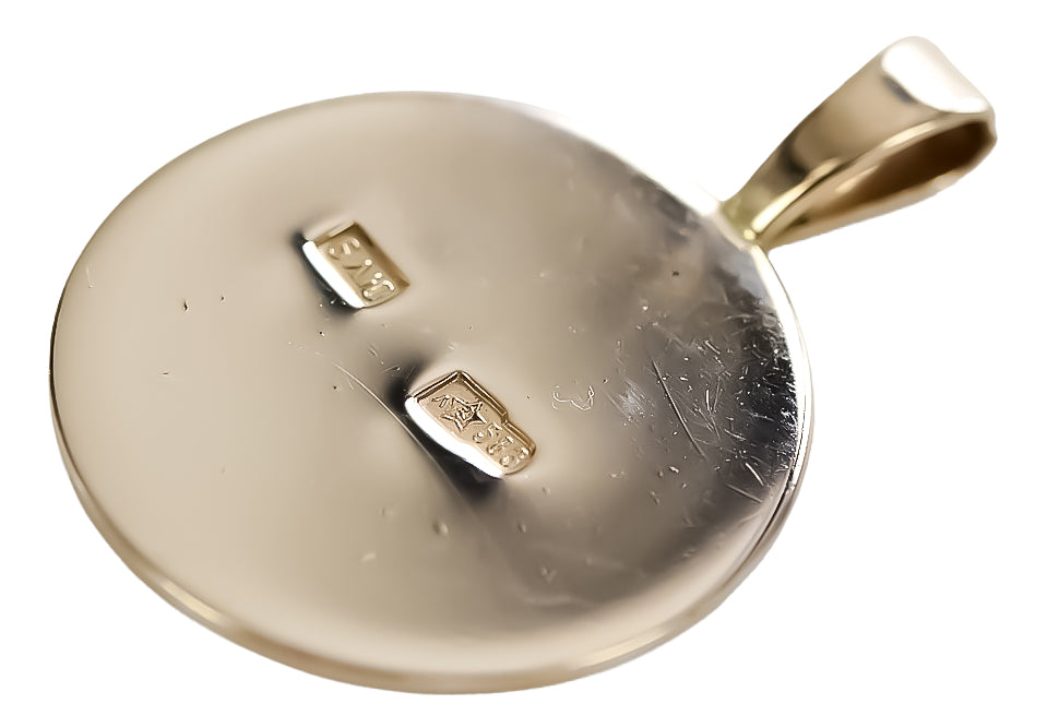 Vintage Circle Pendant in 14K Rose Gold (vpn004) — view 2