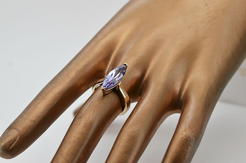 Vintage Alexandrite Ring in 14K Rose Gold (crc010r-ax)