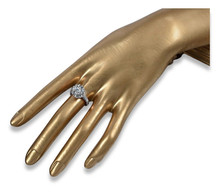 Vintage Zircon Ring in Sterling Silver (vrc045s-zi) — full view of the piece