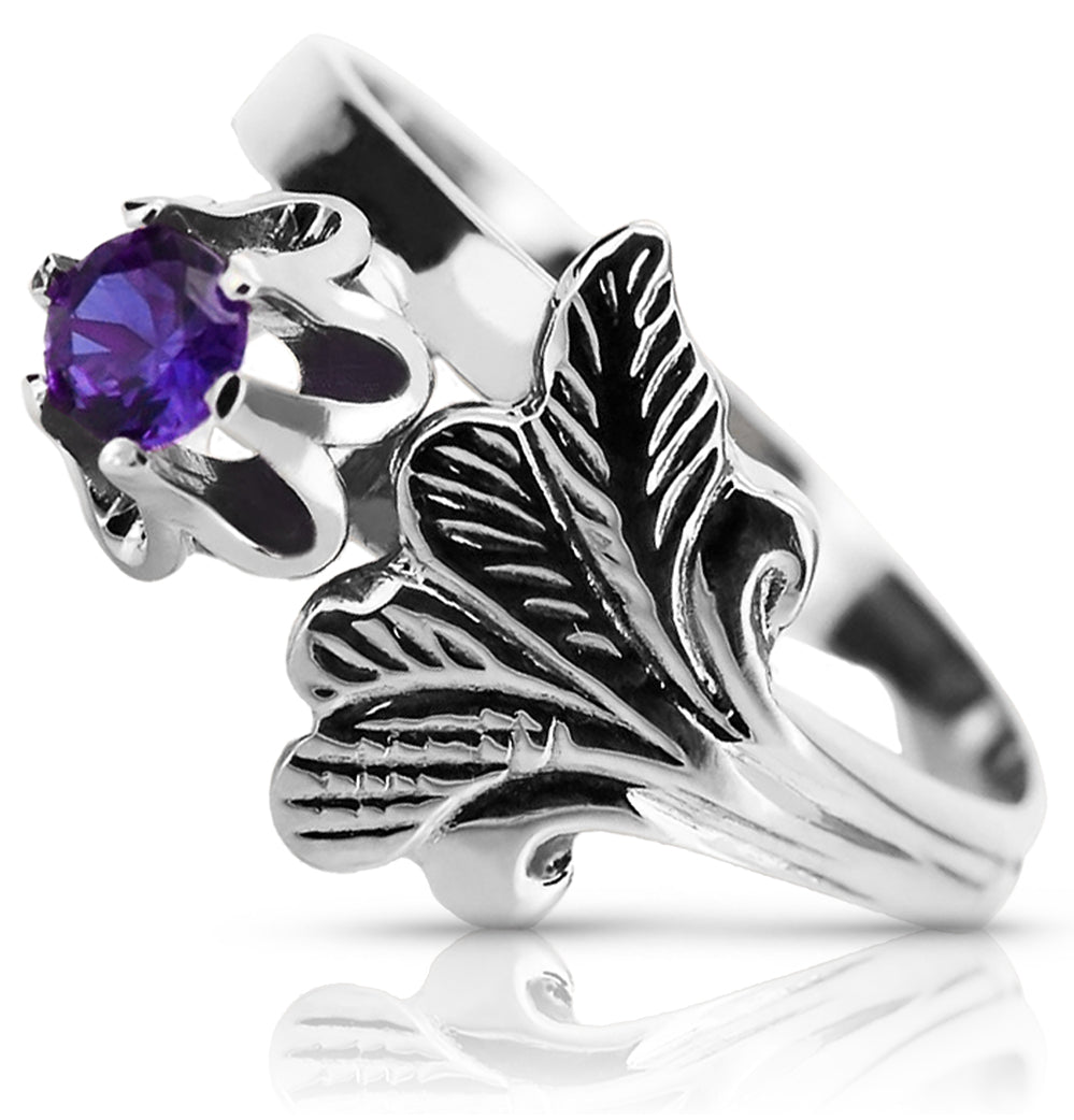 Vintage Alexandrite Ring in Sterling Silver (vrc169s-ax)