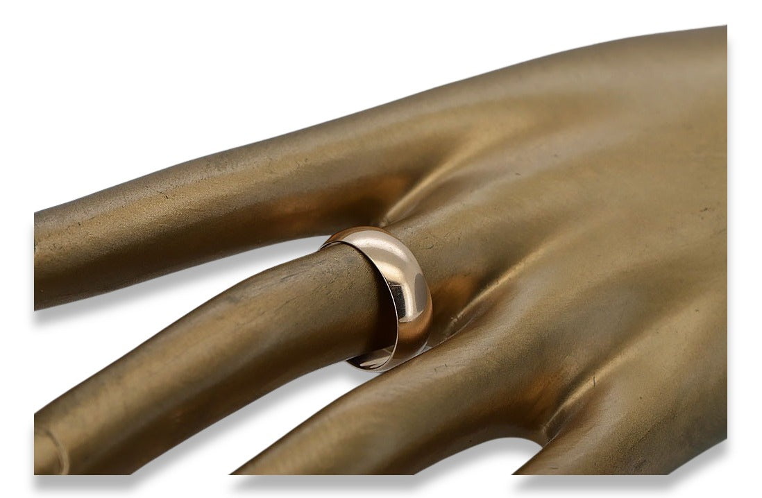 Vintage Wedding Band Ring in 14K Rose Gold (qlj7we) — side view showing the setting