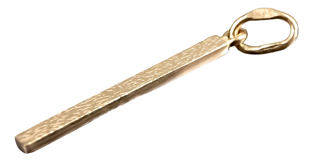 Vintage Pendant in 14K Rose Gold (vpn033) — side view showing the setting