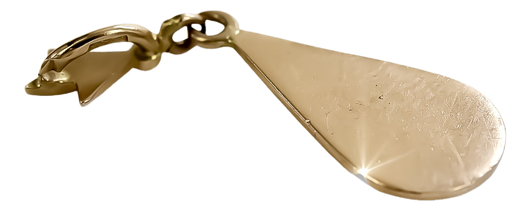 Vintage Leaf Pendant in 14K Rose Gold (vpn055) — view 3