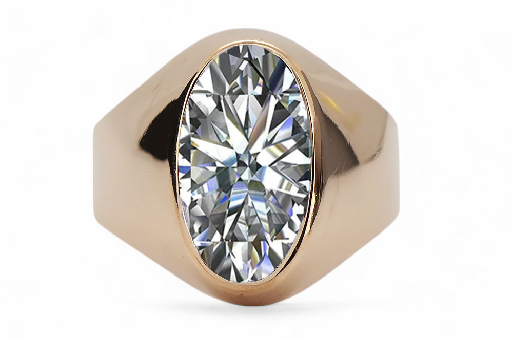 Vintage Zircon Ring in 14K Rose Gold (vrc077r-zi) — close-up of the stone and setting