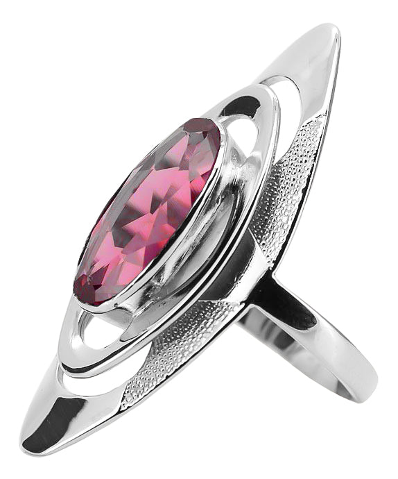 Vintage Ruby Ring in Sterling Silver (vrc189s-rb) — close-up of the hallmark on the inner band