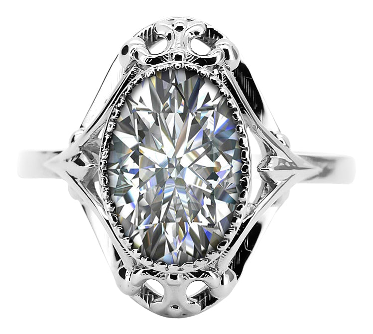 Vintage Zircon Ring in Sterling Silver (vrc128s-zi) — close-up of the hallmark on the inner band