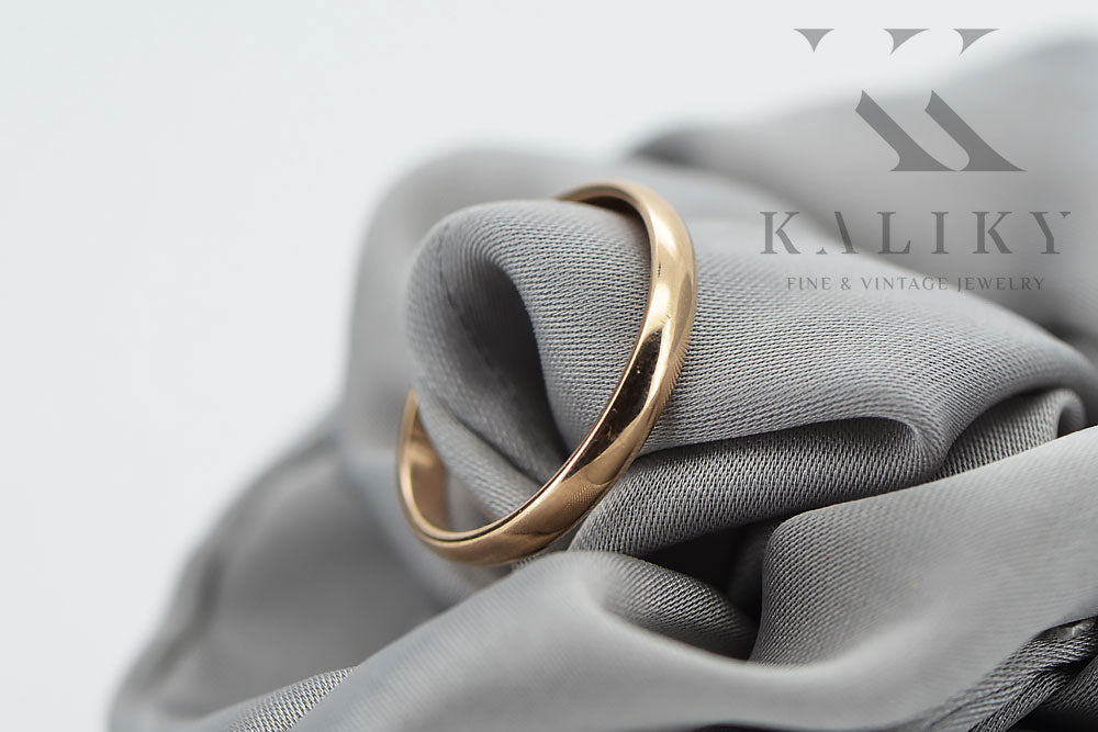 Vintage Wedding Band Ring in 14K Rose Gold (vwr001)