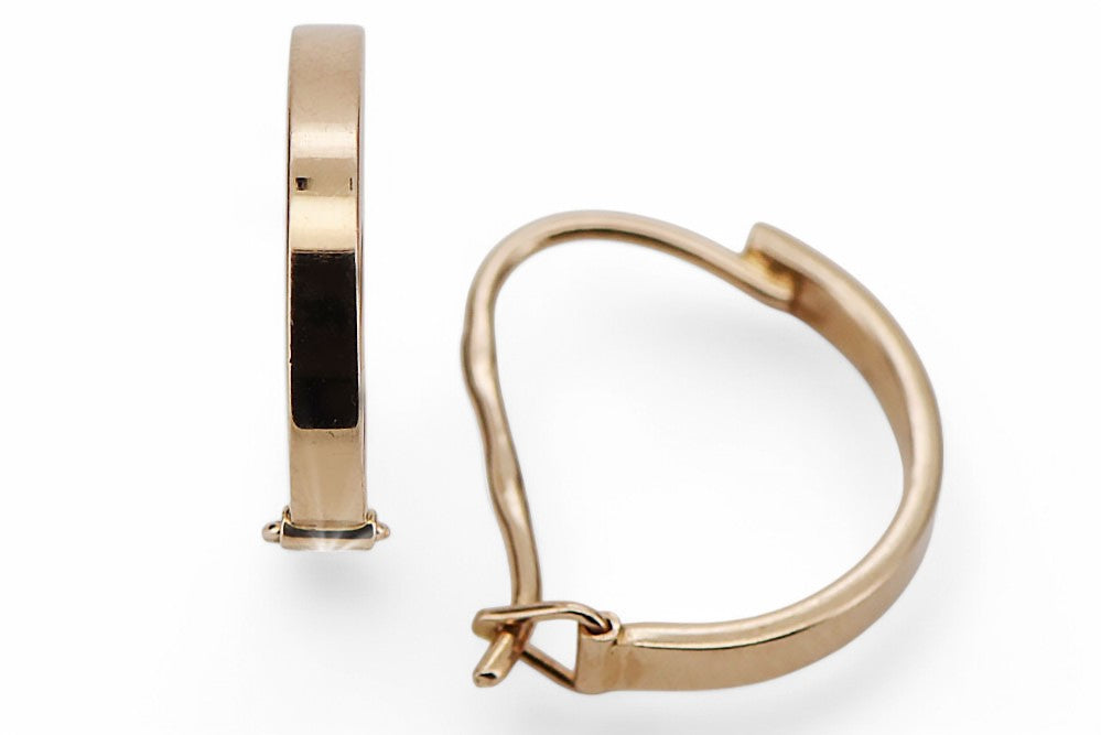 Vintage Round Earrings in 14K Rose Gold (ven055) — view 4
