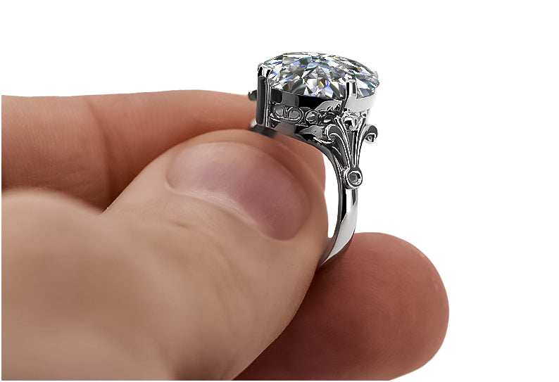 Vintage Zircon Craft Ring in Sterling Silver (vrc369s-zi) — full view of the piece
