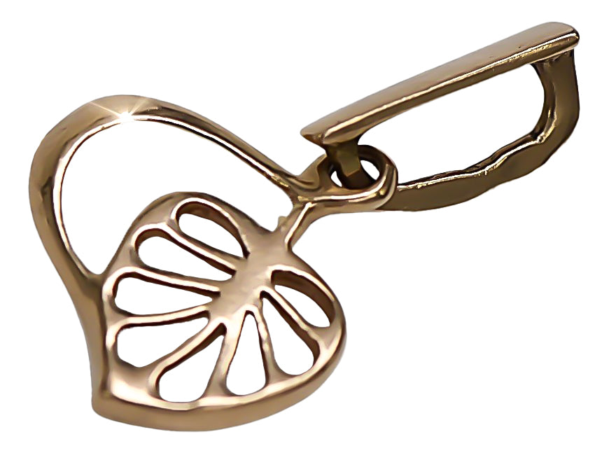 Vintage Leaf Pendant in 14K Rose Gold (vpn026) — view 2