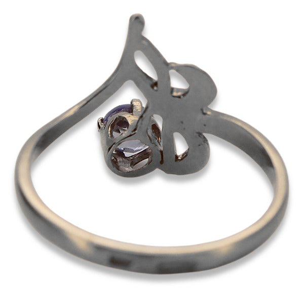 Vintage Zircon Cubic Ring in Sterling Silver (vrc095s-zi) — full view of the piece