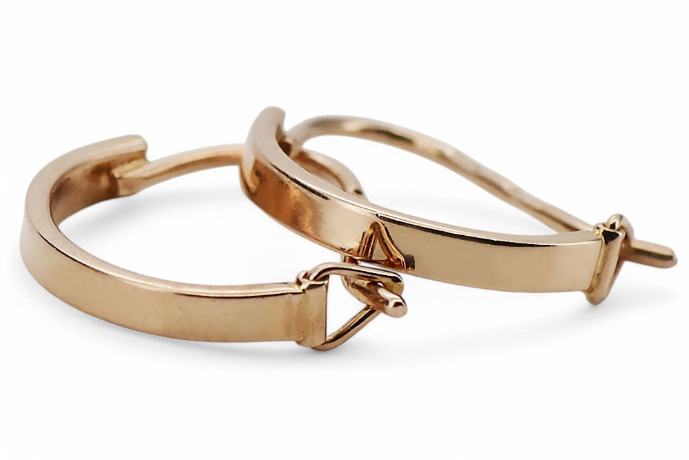 Vintage Round Earrings in 14K Rose Gold (ven055) — view 7