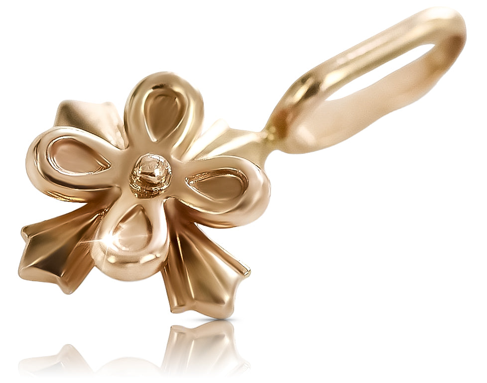 Vintage Flower Pendant in 14K Rose Gold (vpn043) — view 5