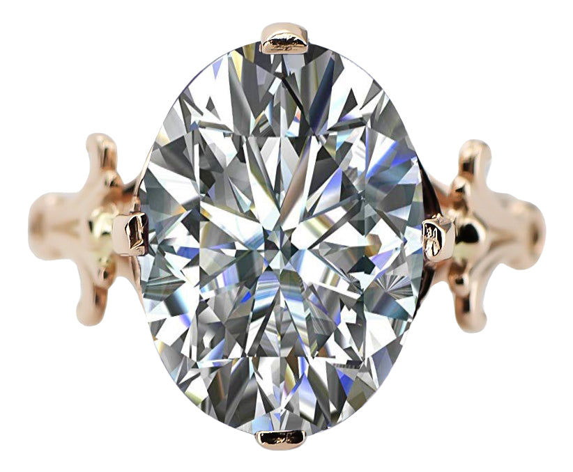 Vintage Zircon Craft Ring in 14K Rose Gold (vrc369r-zi) — close-up of the hallmark on the inner band