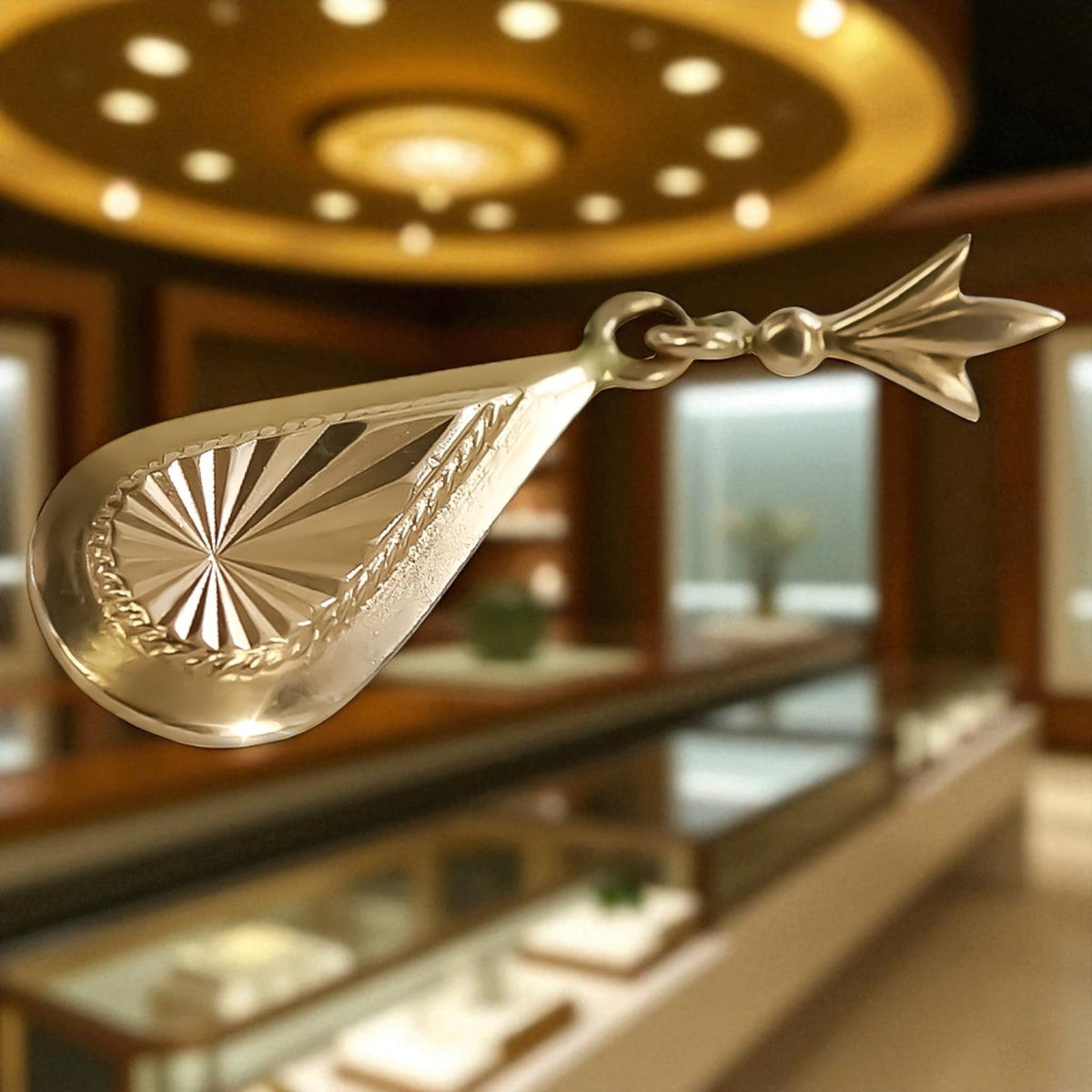 Vintage Leaf Pendant in 14K Rose Gold (vpn055)