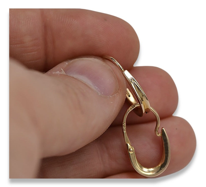 Vintage Hoops Earrings in 14K Rose Gold (ven095) — view 5