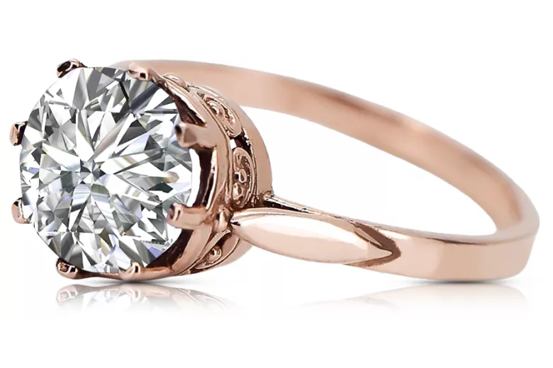Vintage Ring in 14K Rose Gold (vrc366r-st)