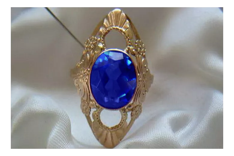 Vintage Alexandrite Ruby Emerald Sapphire Zircon Ring in 14K Rose Gold (vrc174) — angled view catching the light
