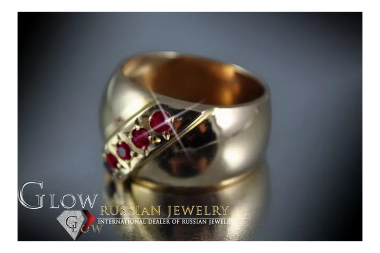 Vintage Ruby Alexandrite Emerald Sapphire Zircon Ring in 14K Rose Gold (vrc175) — worn on the neckline, showing the drape