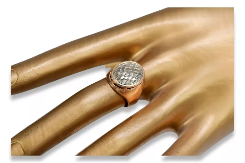Vintage Ring in 14K Rose Gold (vrn177) — close-up of the hallmark on the inner band