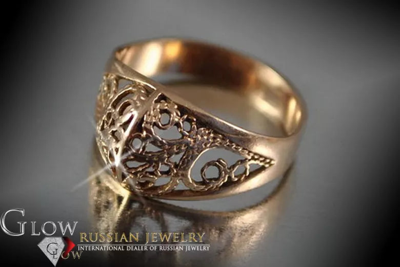 Vintage Ring in 14K Rose Gold (vrn062) — full view of the piece