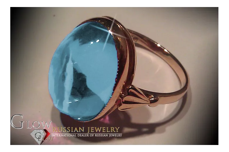 Vintage Alexandrite Ruby Emerald Sapphire Zircon Ring in 14K Rose Gold (vrc154) — close-up of the stone and setting
