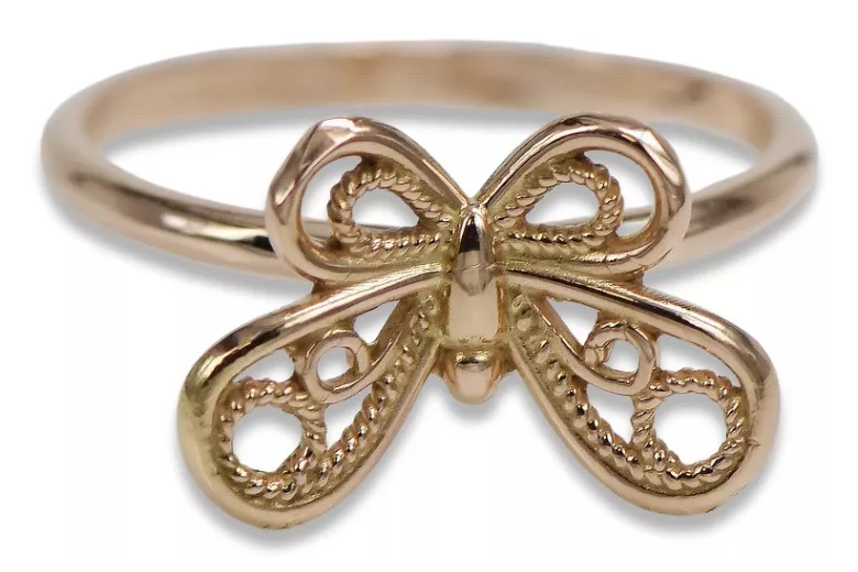 Vintage Ring in 14K Rose Gold (vrn088) — close-up of the stone and setting