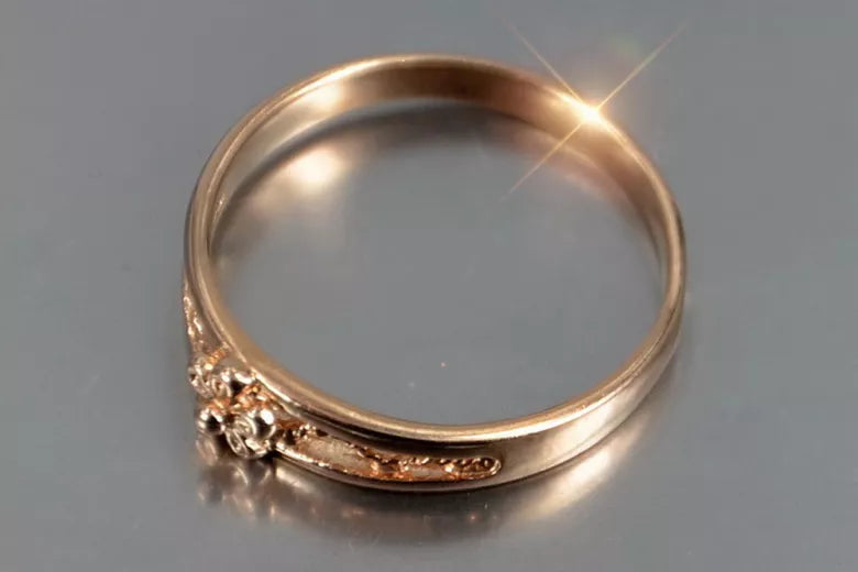 Vintage Ring in 14K Rose Gold (vrn187) — full view of the piece