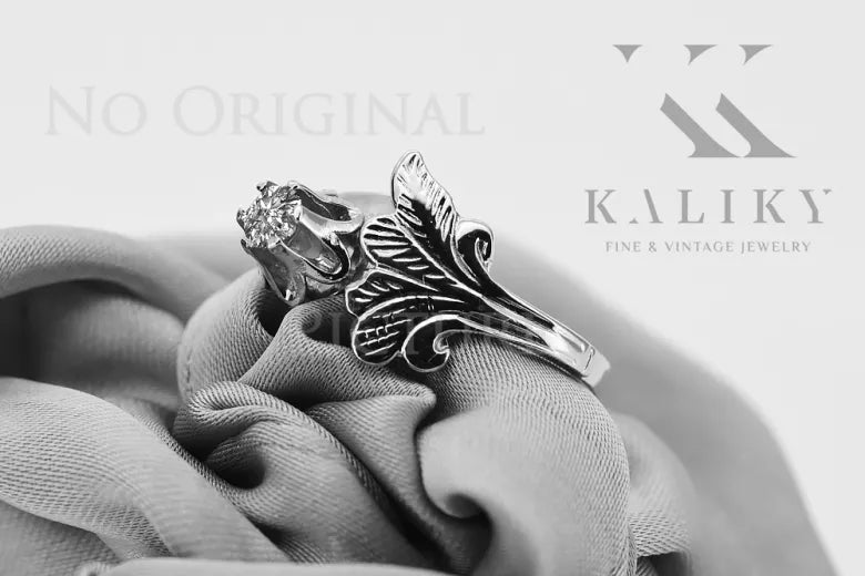 Vintage Ring in 14K Rose Gold (vrc169r-st) — full view of the piece