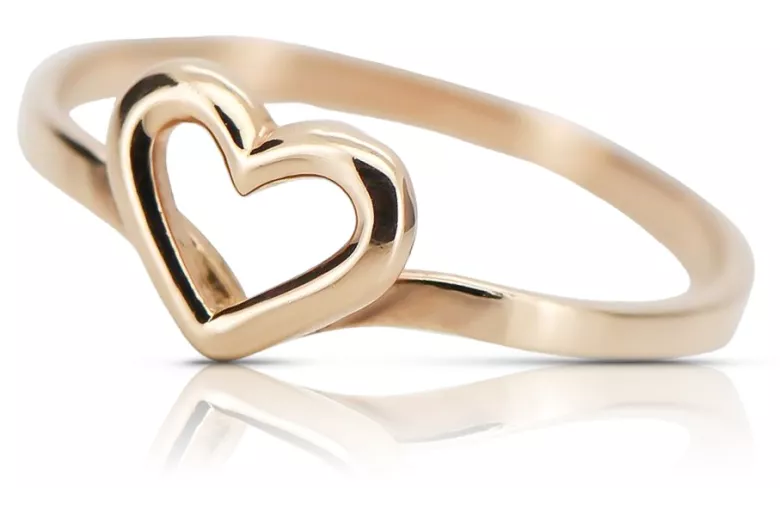 Vintage Heart Ring in 14K Rose Gold (vrn116)