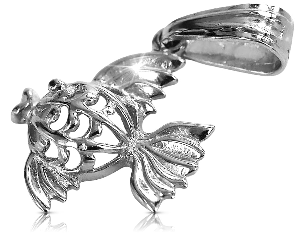 Vintage Fish Pendant in Sterling Silver (vpn021s)