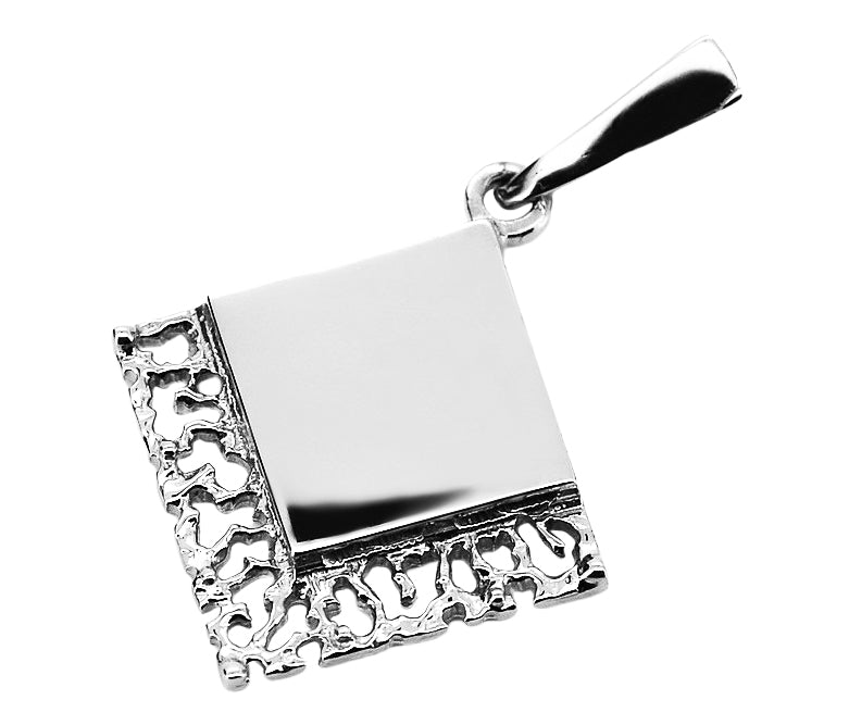 Vintage Leaf Pendant in Sterling Silver (vpn041s)